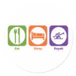 Eat Sleep Kayak stickers