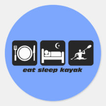 eat sleep kayak sticker