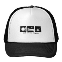 eat sleep kayak trucker hats