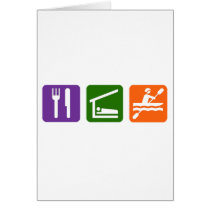 Eat Sleep Kayaking Greeting Card