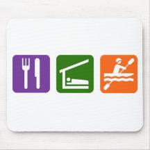 Eat Sleep Kayaking Mouse Pad