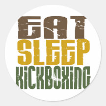 Eat Sleep Kickboxing 1 Sticker