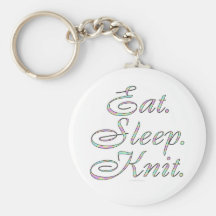 Eat. Sleep. Knit. (keychain)