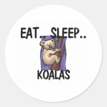 Eat Sleep KOALAS Round Sticker
