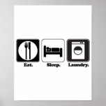eat sleep laundry posters