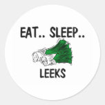 Eat Sleep LEEKS Round Sticker