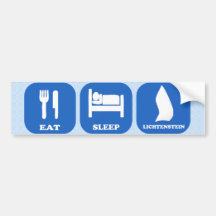 Eat Sleep Lichtenstein Bumper Stickers