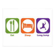Eat Sleep Long Jump Postcard