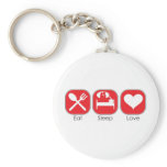 Eat Sleep Love keychains