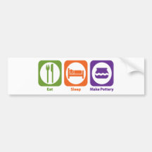 Eat Sleep Make Pottery Bumper Sticker