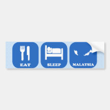 Eat Sleep Malaysia Bumper Sticker