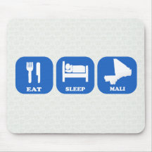 Eat Sleep Mali Mouse Pads