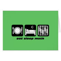 eat sleep math card