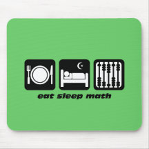 eat sleep math mouse pad