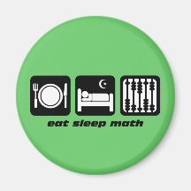 eat sleep math refrigerator magnets