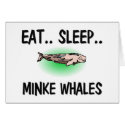 Eat Sleep MINKE WHALES cards