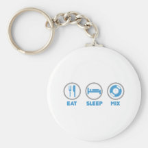 Eat, Sleep, Mix Again - DJ Disc Jockey Music Deck Key Chains