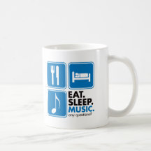 Eat Sleep Music - Blue Coffee Mug