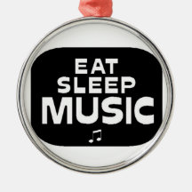 Eat, Sleep, Music Ornament