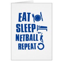 Eat sleep Netball Card