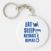 Eat sleep Netball Keychain
