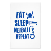 Eat sleep Netball Personalized Stationery
