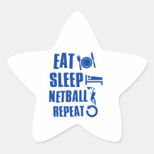 Eat sleep Netball Stickers