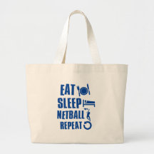 Eat sleep Netball Tote Bags