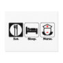 eat sleep nurse post card