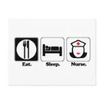 eat sleep nurse postcards