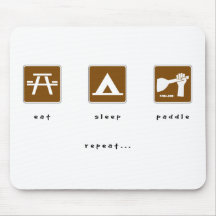 Eat Sleep Paddle Mouse Pads