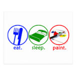 Eat Sleep Paint Post Cards