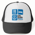 Eat Sleep Peace - Blue hats