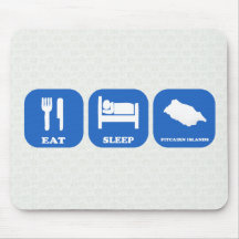 Eat Sleep Pitcairn Islands Mousemat