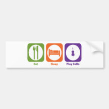 Eat Sleep Play Cello Bumper Sticker