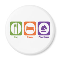 Eat Sleep Play Chess Magnet