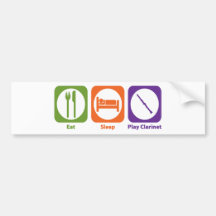 Eat Sleep Play Clarinet Bumper Sticker