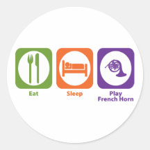Eat Sleep Play French Horn Stickers