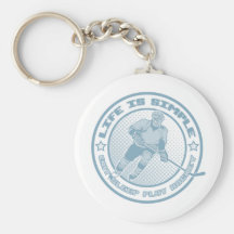 Eat Sleep Play Hockey Keychain