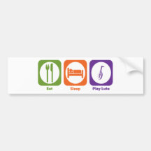 Eat Sleep Play Lute Bumper Stickers