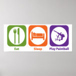 Eat Sleep Play Paintball posters