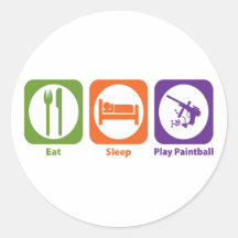 Eat Sleep Play Paintball Stickers