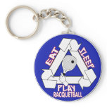Eat Sleep Play Racquet Ball keychains