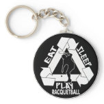 EAT, SLEEP, PLAY RACQUETBALL keychains