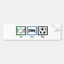 Eat Sleep Play Soccer Bumper Sticker