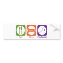 Eat Sleep Play Squash Bumper Stickers