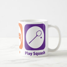 Eat Sleep Play Squash Coffee Mugs
