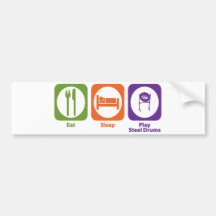Eat Sleep Play Steel Drums Bumper Sticker