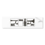 Eat. Sleep. Play. Trumpet bumper stickers