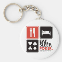Eat Sleep Poker Key Chain